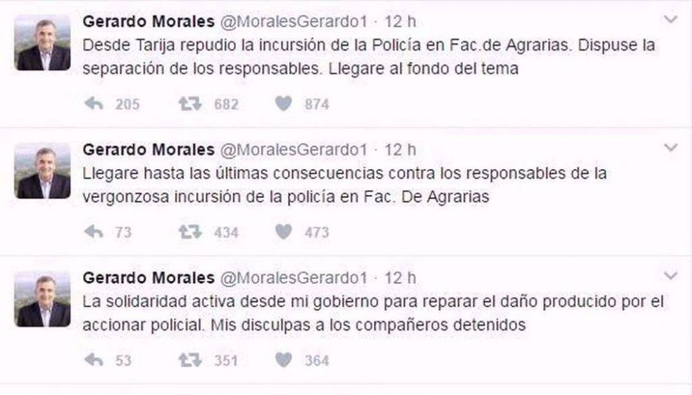 Morales repudi operativo y ya dispuso sanciones