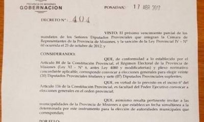 Legislativas2017: el gobernador convoc� a elecciones para la misma fecha que Naci�n