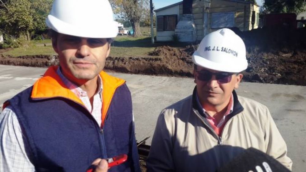 Salom�n visit� obras en Saladillo Norte