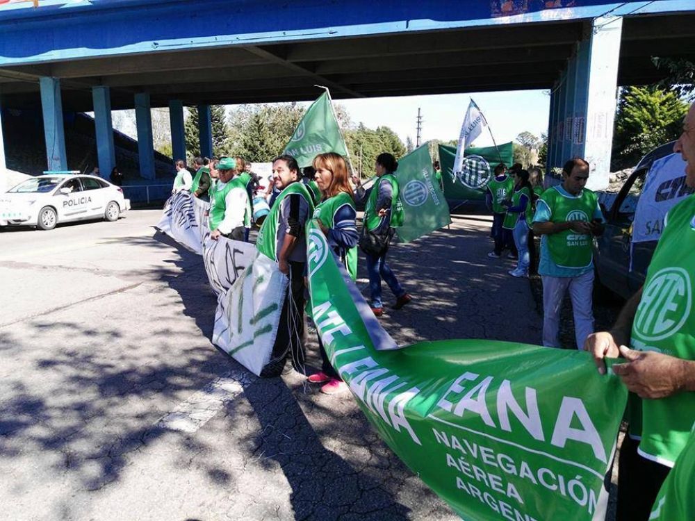 ATE protest en San Luis contra las polticas del Gobierno Nacional
