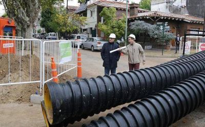 Jorge Macri recorri� la obra hidr�ulica del conducto Gaspar Campos