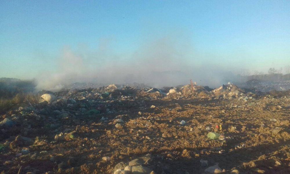 Otra vez fuego y humo en el Basural Municipal