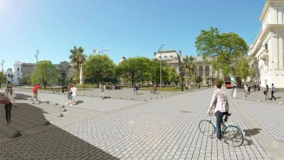 Lifschitz y Corral presentan la remodelaci�n de Plaza 25 de Mayo