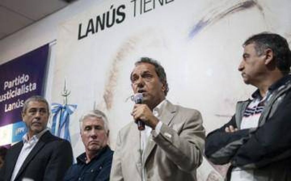 En Lans, Scioli, Ferraresi y Daz Prez pidieron la unidad del peronismo