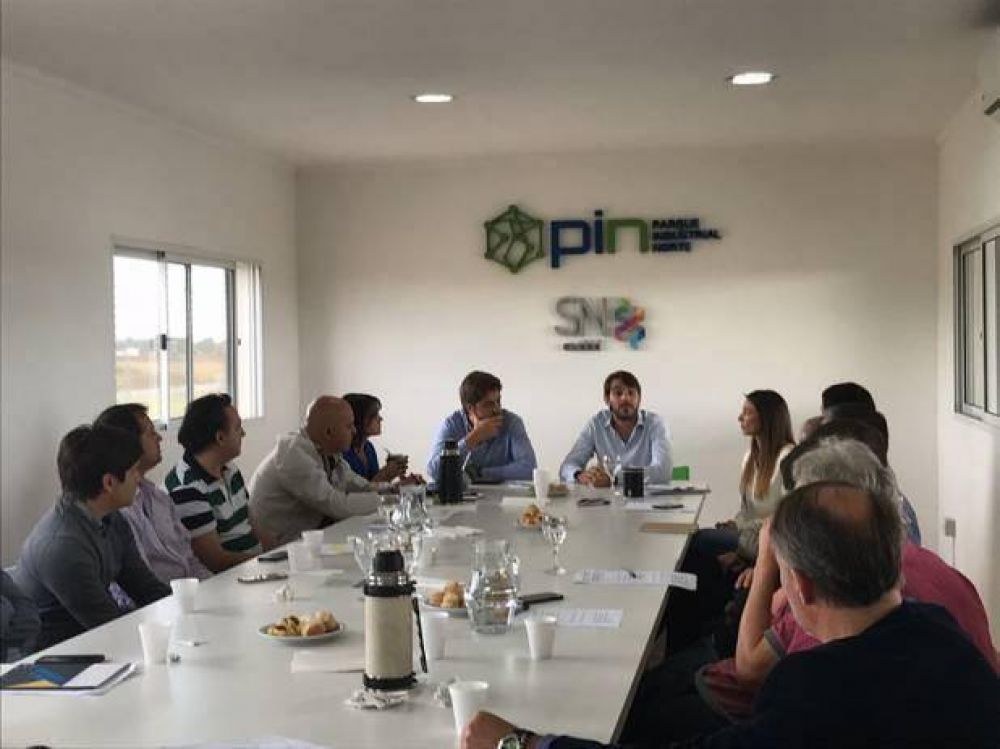 Manuel Passaglia estuvo en el Parque Industrial Norte con empresarios