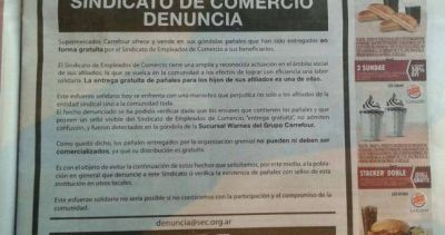 Esc�ndalo en Comercio por la venta en supermercados de pa�ales para los afiliados