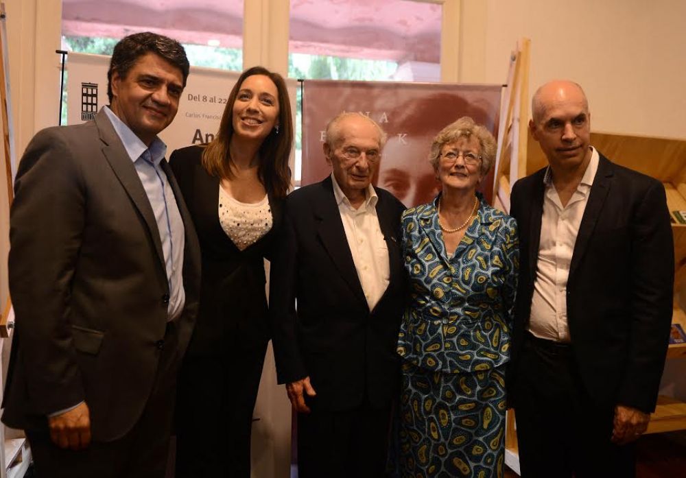 Vidal, Larreta y Jorge Macri presentaron la muestra de Ana Frank, en Vicente L�pez