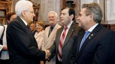 Zamora en la recepci�n del presidente de Italia en el Congreso