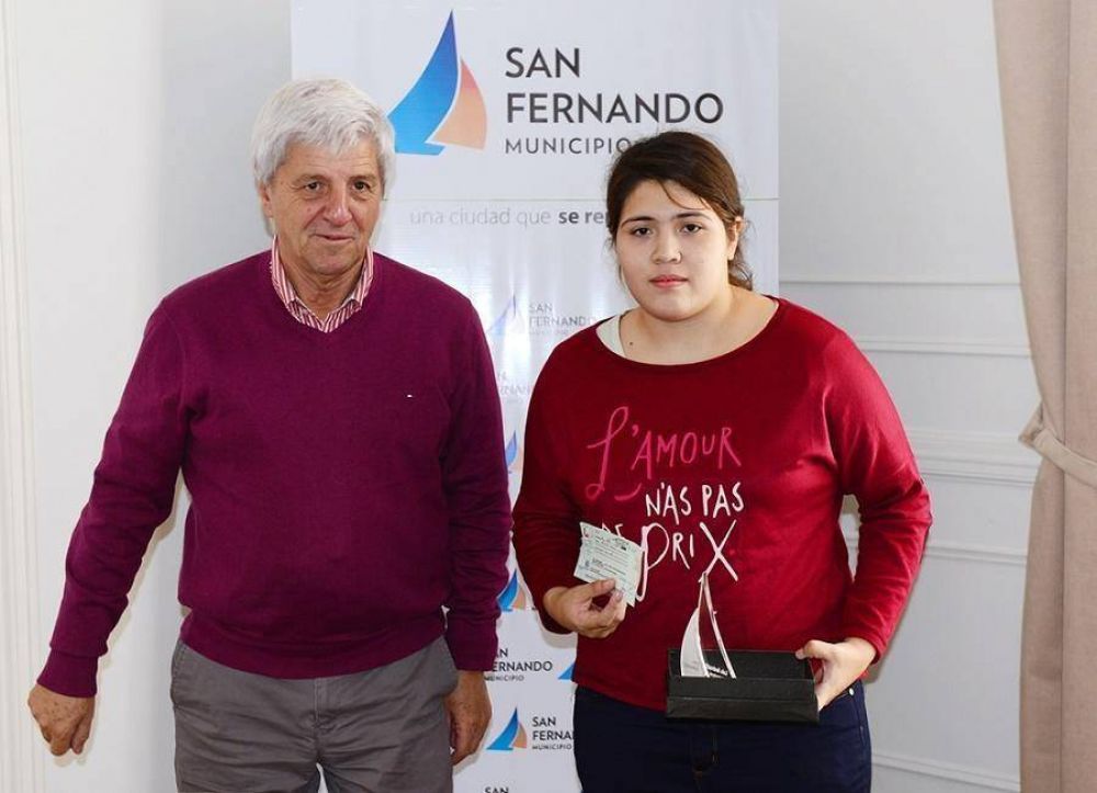Andreotti recibi� a Sabrina Lempke, la sanfernandina que competir� en el Panamericano de Ajedrez