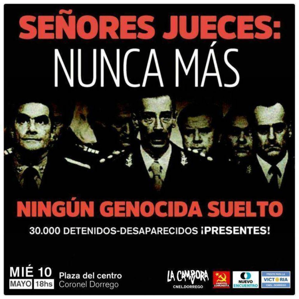 En Dorrego tambi�n convocan a manifestarse contra el 2�1 a represores