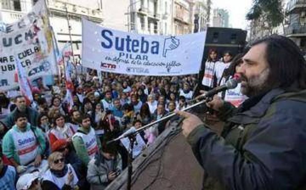 Elecciones en SUTEBA: el oficialismo de la regin respalda a Baradel y busca sostener su bastin de poder
