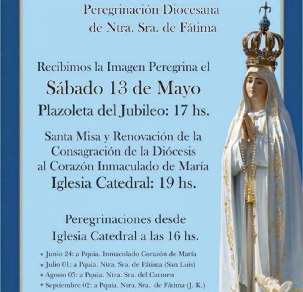 San Luis recibe la imagen peregrina de la Virgen de F�tima