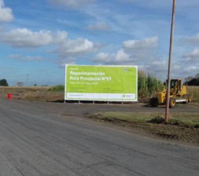 Comenzaron los trabajos de repavimentaci�n de la ruta n� 51 en Ramallo