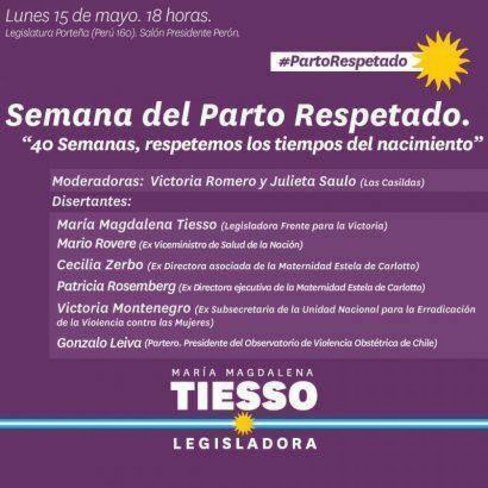 Jornada sobre Parto Respetado en la Legislatura