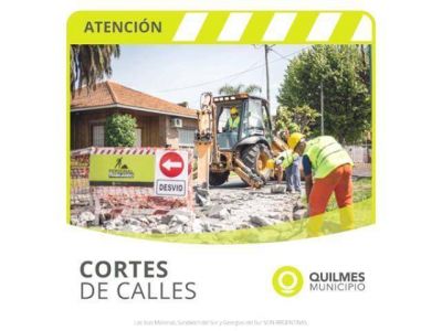 Corte de calles por trabajos de bacheo