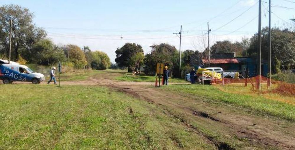 Comenz� la obra de gas en Pueblo Doyle
