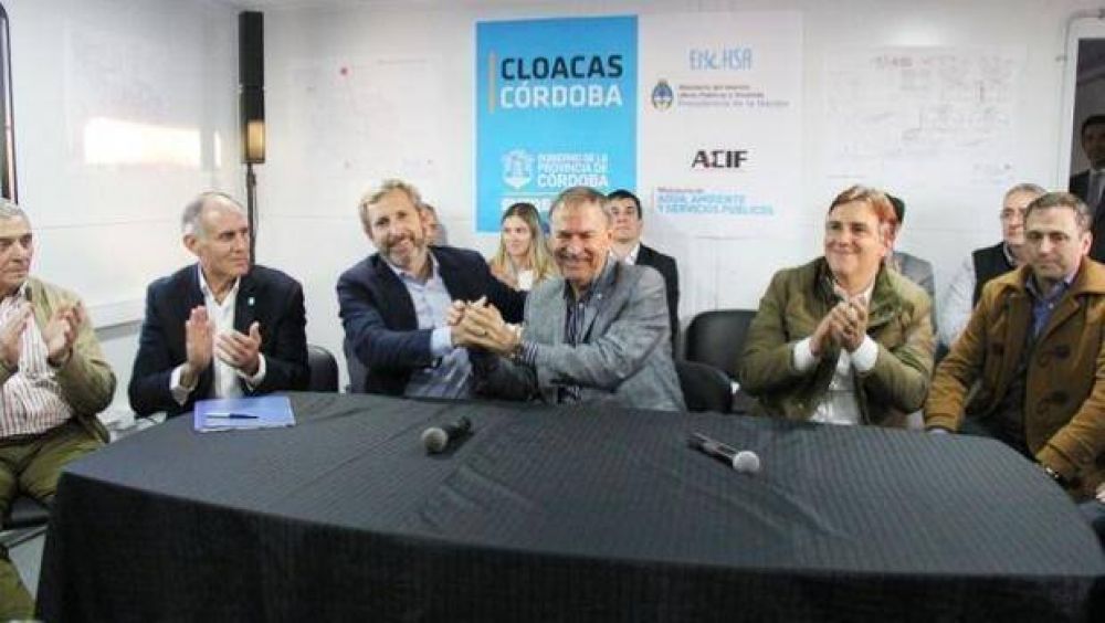 Rogelio Frigerio y Schiaretti encaran obras de cloacas para C�rdoba