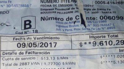 El norte de la provincia en estado de shock por la llegada de las boletas de luz