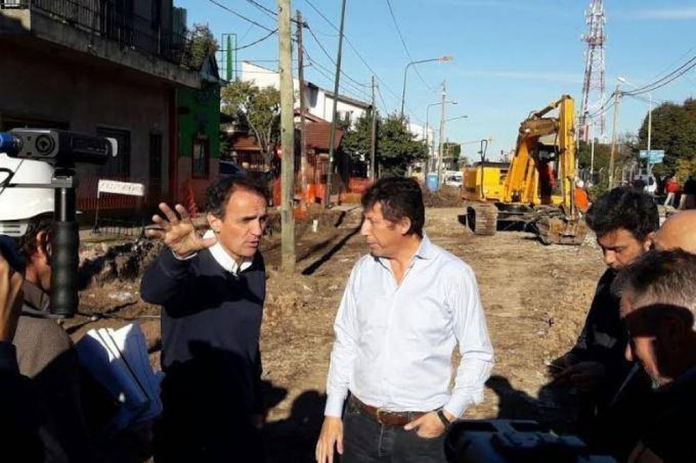 Katopodis, Posse y el ministro L�pez Medrano recorrieron las obras de Sarratea