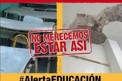 #EscuelasEnRuinas: Docentes alertan por el estado de las escuelas con nueva campa�a en las redes