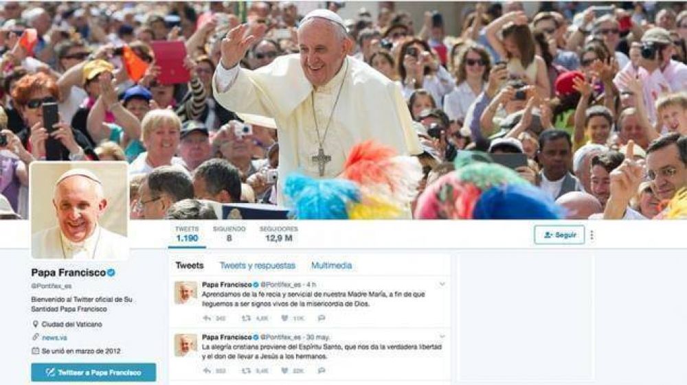 El papa Francisco es el lder mundial ms seguido en Twitter