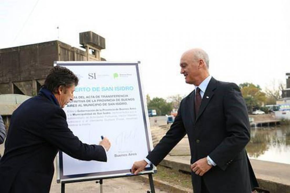 Puerto de San Isidro: firmaron la transferencia definitiva al Municipio