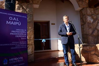 Por primera vez en el a�o, Cornejo visit� Maip� para un evento oficial