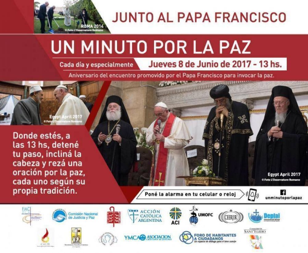 Un minuto por la Paz junto al Papa Francisco