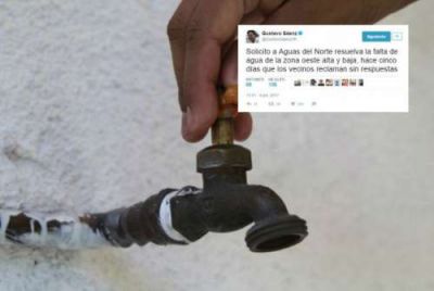  S�enz exigi� a Aguas del Norte que solucione la falta de servicio en zona oeste