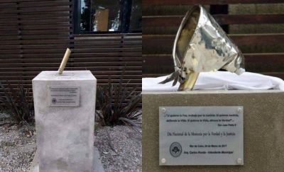 MAR CHIQUITA: Robaron la escultura de Madres de Plaza de Mayo y el intendente Ronda expres� su repudio
