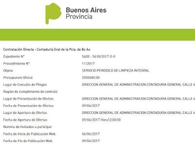 Provincia gastar� casi 3 millones en limpiar las oficinas del director de Contadur�a General