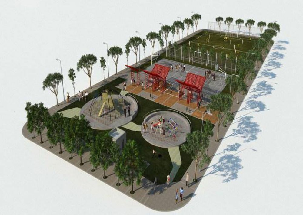 Plazas barriales: el municipio avanza sobre 16 proyectos