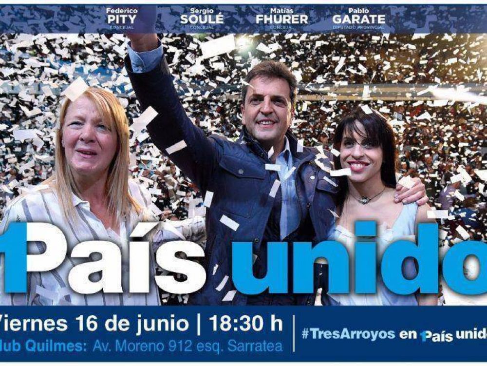 Massa y Stolbizer protagonizar�n acto el viernes en Club Quilmes