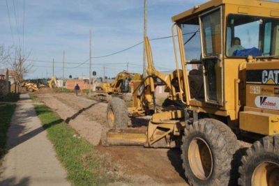 Contin�an las obras en el Barrio Bernab�