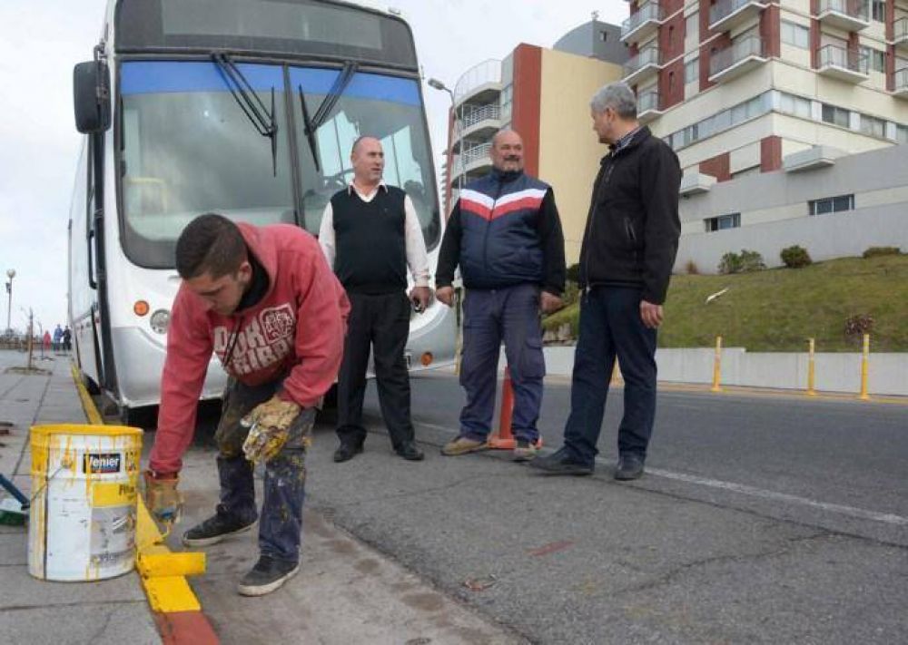 El Municipio reordena paradas de colectivos en el sector costero