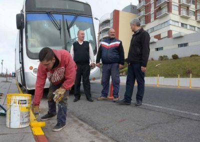 El Municipio reordena paradas de colectivos en el sector costero