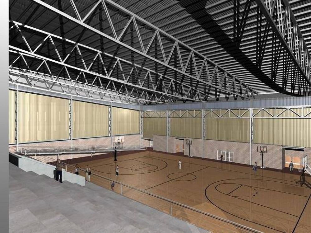 S�nchez destac� avances de la obra del Polideportivo