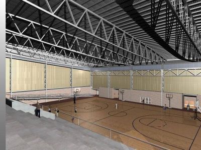 S�nchez destac� avances de la obra del Polideportivo