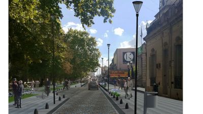 Detalles de la remodelaci�n de la calle San Mart�n