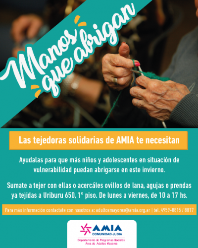 Manos que abrigan: primera entrega de las tejedoras solidarias
