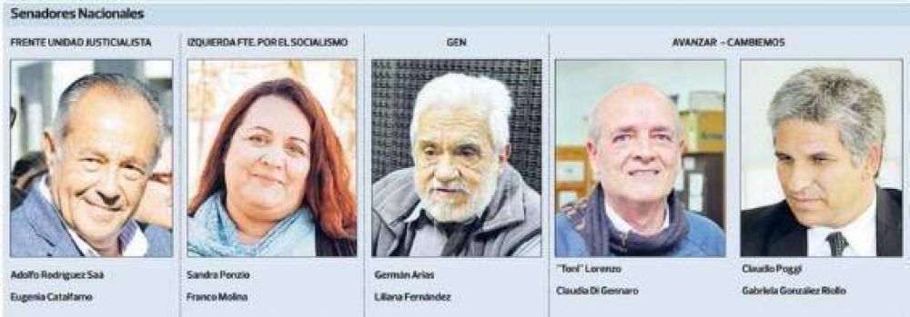Cinco listas en carrera para los cargos nacionales