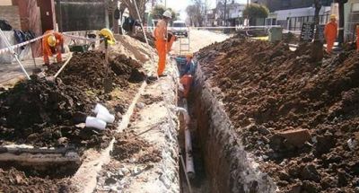 Avance de obra de cloacas en sector Oeste de Avellaneda