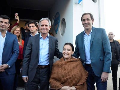En la previa de la campa�a, Michetti visit� La Plata para el lanzamiento de 