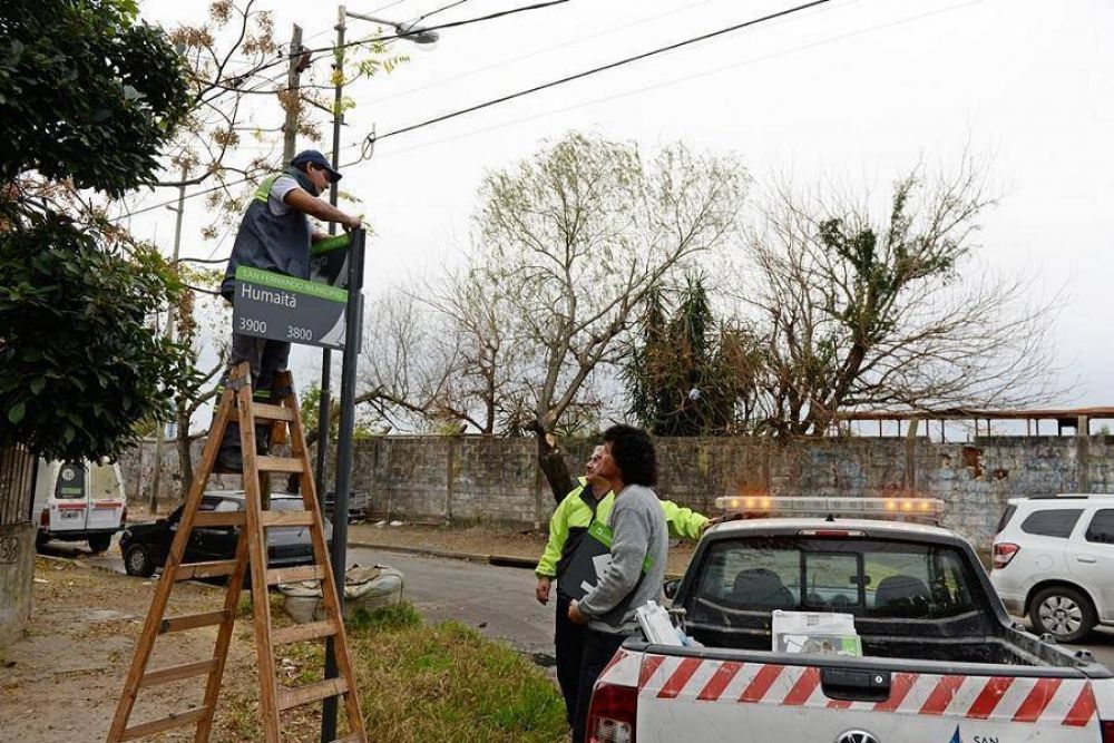 San Fernando sigue colocando nomencladores de calle