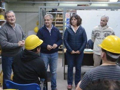 Artime y Branderiz en el Centro de Formaci�n Profesional de la UOCRA