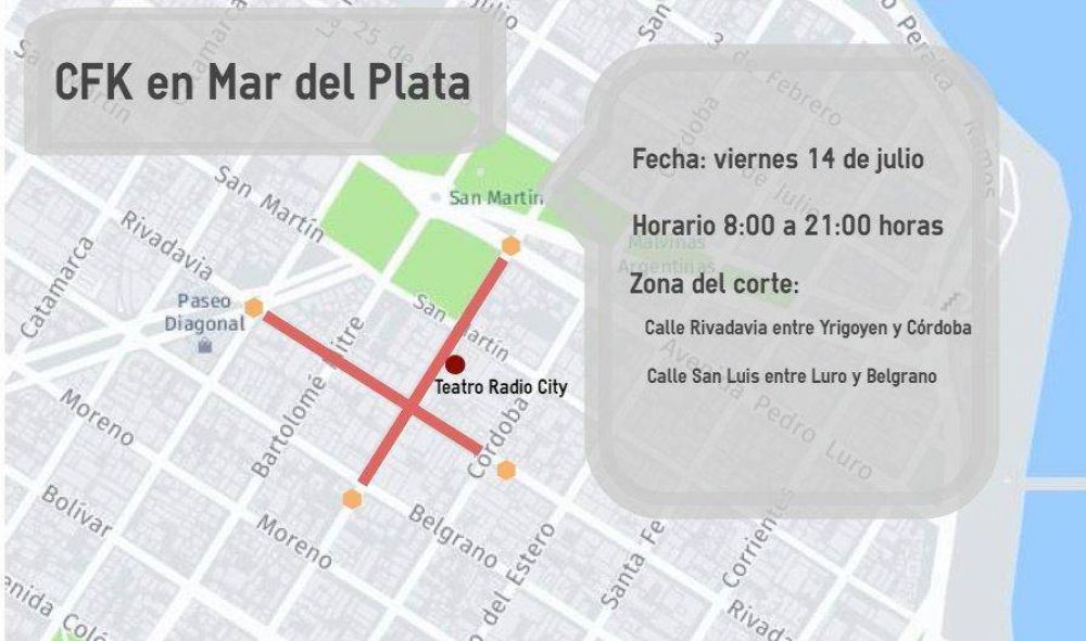 Cristina en Mar del Plata: esperan una gran convocatoria y piden cortar el tr�nsito