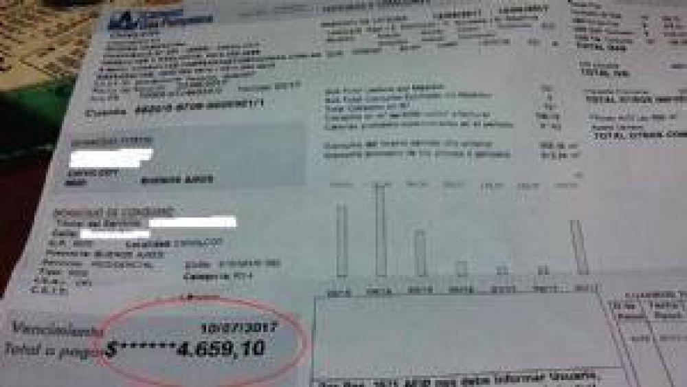 Malestar por boletas del servicio de gas que llegan hasta m�s de 4.000 pesos