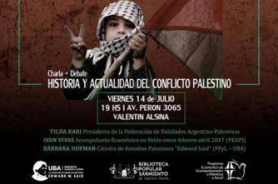 Charla en la ciudad de Buenos Aires: �Historia y Actualidad del Conflicto Palestino�