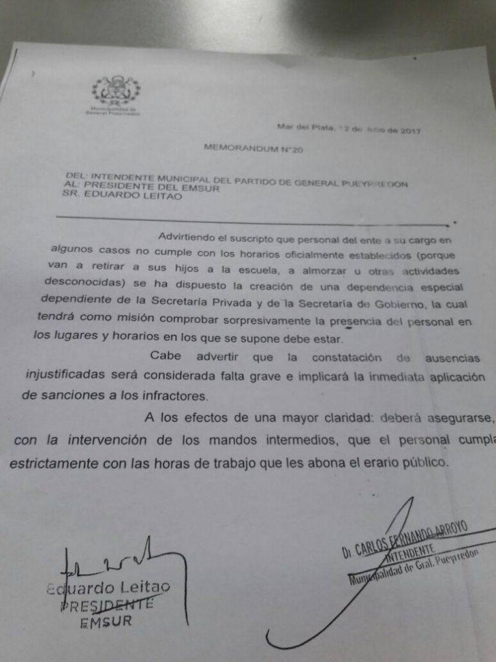 Arroyo crea una �dependencia especial� para controles sorpresivos al personal