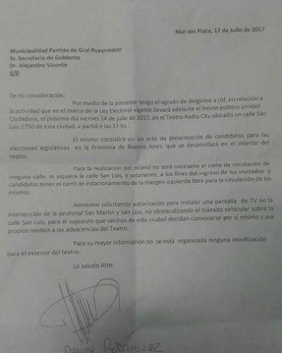 El Secretario de Gobierno asegur� que no se pidi� ning�n corte de calle por el acto de Cristina